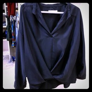 Sleek boho black blouse